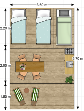 Tønder Camping - tent layout