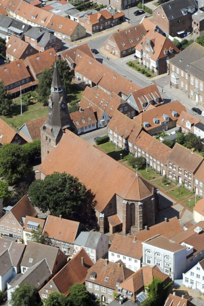 Luftfoto af Tønder Kirke