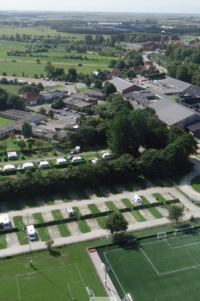 Luftbild von Tønderhallerne